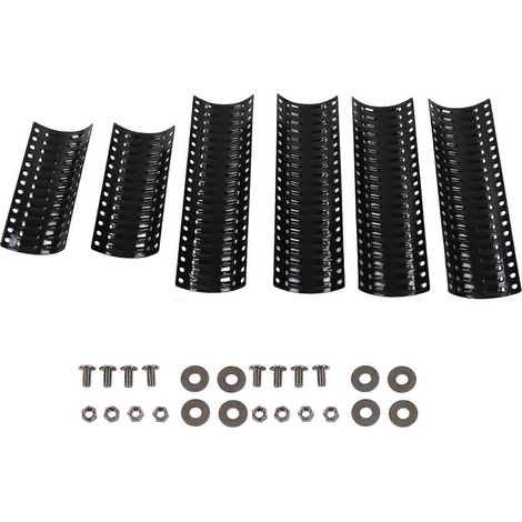 20242 ensembles de plaques chauffantes universelles en émail céramique pour barbecue, de couvercles d'isolation thermique en acier inoxydable et de pièces de rechange pour gril de barbecue. (1/5)
