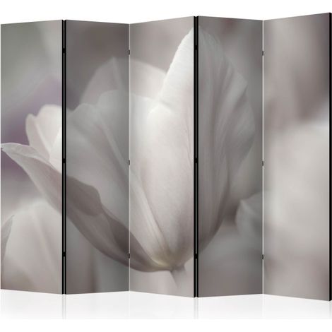 Paravent 5 Volets "Tulip Black & White Photo" 172x225cm (1/2)