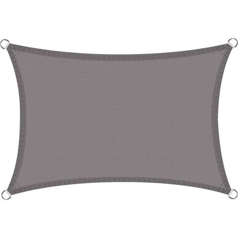 Voile d'ombrage Imperméable Rectangulaire 2x3m, Toile Ombrage PES Résistant à l'eau, Filet dombrage Rectangle 3x2m, Résistant 98% Protection Rayons UV pour Patio Extérieur, Gris Graphite 2x3 (1/5)