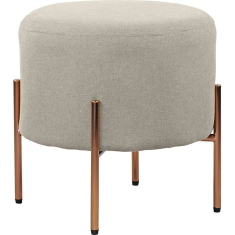 Pouf tondo 40x40 cm grigio scuro - Kate (1/5)