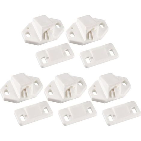 Lot de 5 loquets à rouleau pour portes d'armoires et placards, en (1/5)
