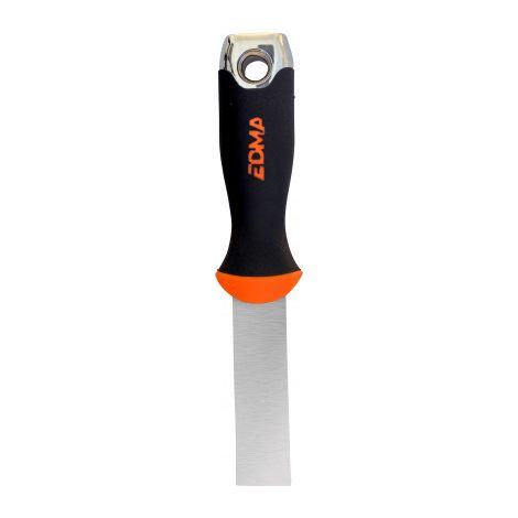 Edma – Couteau à enduire lame souple 2,5 cm – Lame inox finition miroir – Manche bi-matière pour confort d'utilisation (1/3)