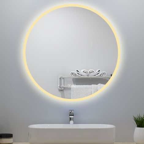 700MM 3 Colour LED Copper-free Silver Mirror,Anti-fog,Double bond Bluetooth,Infinitely Dimmable,Power Failure Memory,Touch Wall SwitchгмWall-mounted (1/5)