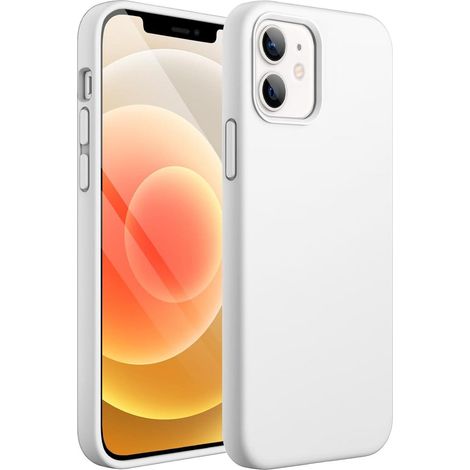 Handyhülle iPhone 12 12 Pro 6 1 Zoll Silikon Stoßfest Weiß (1/5)