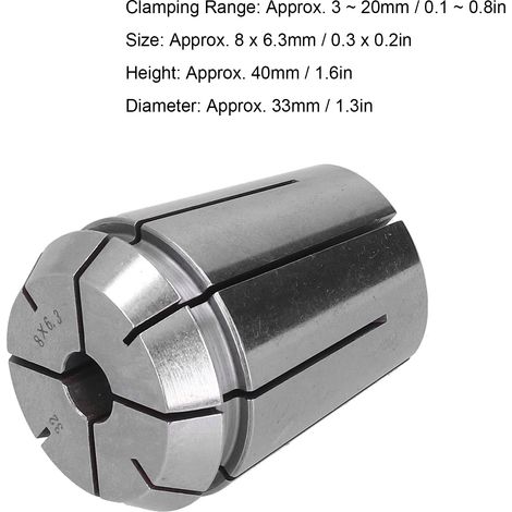 ER32-86.3mm Pince à ressort de mandrin ER32 de haute précision pour machines à graver et forets, avec une haute précision de 0,008 mm. (1/5)