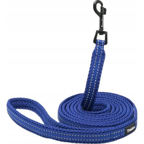 LEICHTE REFLEKTIERENDE MARINEBLAUE HUNDELEINE 200 cm S (1/5)
