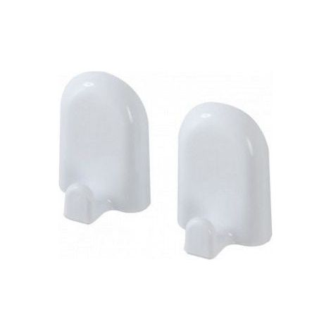 Lot de 2 patères en ABS blanc accessoires de salle de bain pour peignoir
