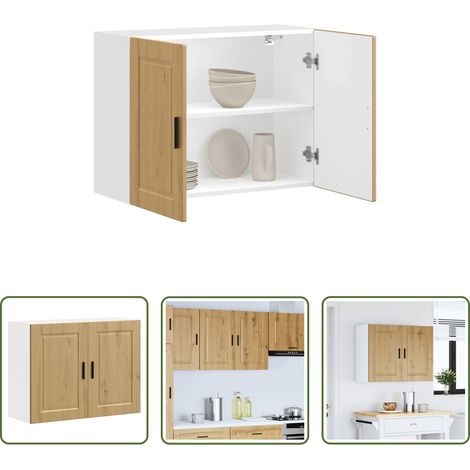vidaXL Holzwerkstoff - Küchen-Hängeschrank Porto Artisan-Eiche Holzwerkstoff (1/5)