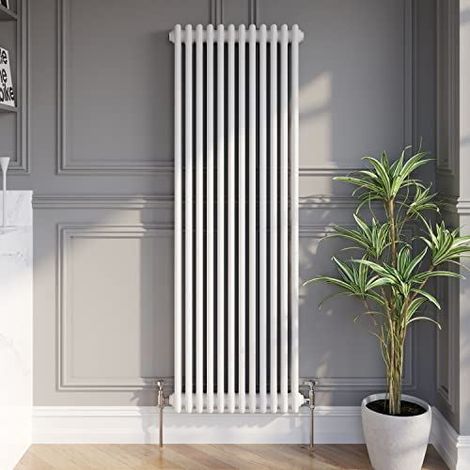 Traditional White Colosseum Vertical Column Radiators 1600 x 560mm Triple