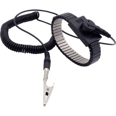 BRACELET ANTISTATIQUE (ESD) NOIR QUADRIOS 1903EC039 PRESSION MÂLE 10 MM 1 PC(S) (1/4)