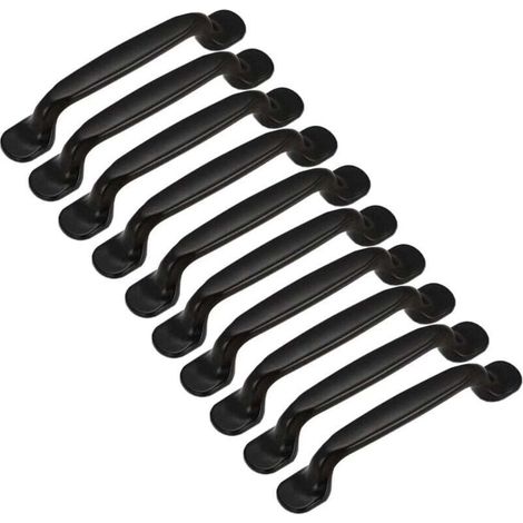 Poignées de porte d'armoire de cuisine, tiroir de placard, meuble de chambre à coucher, entraxe de traction 128 mm, aluminium, avec vis (1/4)