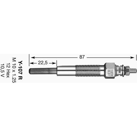 Bougie de préchauffage NGK Y107R (1/2)