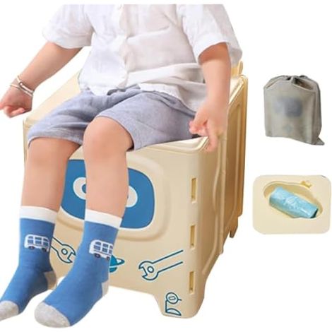 Toilette Portable Pot pliable enfant avec sacs hygiéniques (1/5)