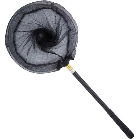 Épuisette de pêche à tête ronde, filet de capture, manche de 1,5 m en acier inoxydable (1/3)