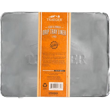 Traeger BAC458 - Vassoio antigoccia per griglia e affumicatore portatile Ranger e Scout, confezione da 5