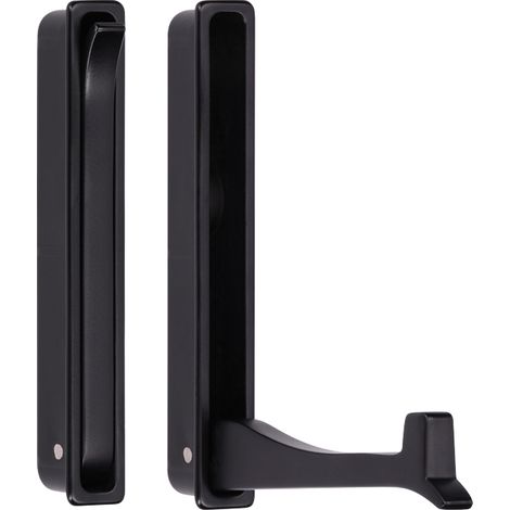 Porte cintres escamotable - Décor : Noir - Encastrement : 173,5 x 13,5 x 11 mm - Finition : Mat - Hauteur : 177 mm - Nombre de cran : 3 - Profondeur dépliée : 157 mm - SIRO (1/5)