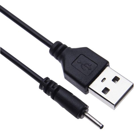 Cable USB vers DC 2.0 mm - Adaptateur Chargeur 5 V - Prise Barillet 2.0 x 0.6 mm - Pour Écouteurs Bluetooth S530, Haut-Parleurs de Douche, Téléphones Nokia Anciens - Lot de 2 (1/5)