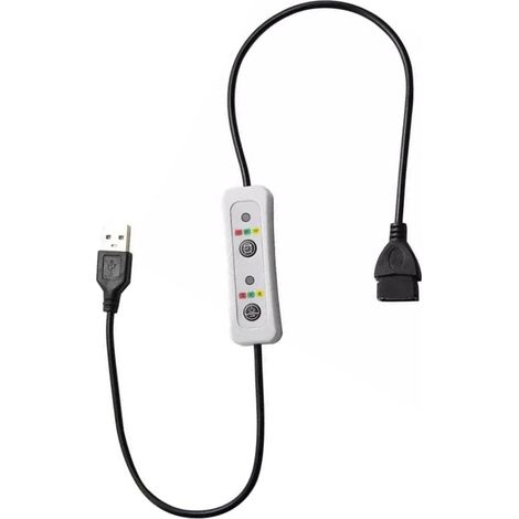 Câble d'extension USB 5 V de 60 cm avec minuterie, interrupteur (1/5)