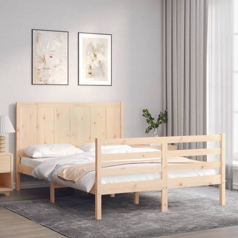Bed Frame without Mattress 120x200 cm Solid Wood vidaXL (1/5)