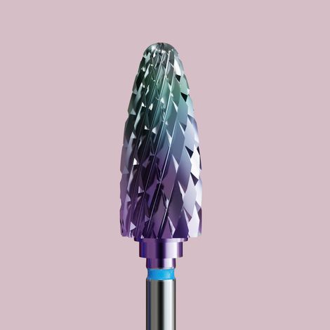 Hartmetallfräser für Hybrid, Gel und Acryl mit Chamäleonbeschichtung - Standardkegel