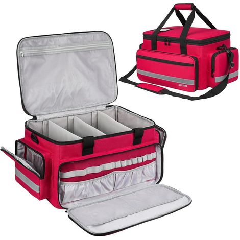 Erste-Hilfe-Tasche für Krankenschwestern, Reise-Medizintasche, Organizer, Rot L
