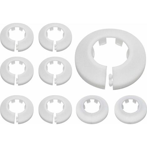 Lot de 24 bouchons décoratifs pour tuyaux, 16 mm/20 mm/25 mm, blancs (1/4)