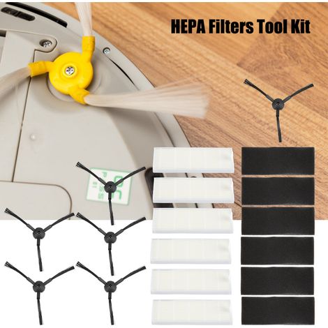Kit de pièces détachées pour aspirateur robot ILIFE A6 A4 A4s : brosse latérale, filtres HEPA et kit d'outils (1/5)