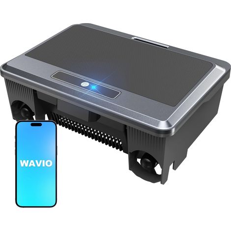 (2026 Upgrade F1T Robot Skimmer Solaire de Piscine, Contrôle Via App, Double Options de Recharge, Anti-Obstacle Intelligent, Nettoyage Automatique 24/7, Idéal pour Piscine Hors Sol, Gris (1/5)