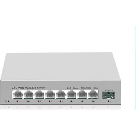 Switch gestionado inteligente de 2,5 GbE, red de 2500 Mbps, ranura SFP+ de 10 Gbps, agregación de enlaces gestionada por web, configuración para laboratorio doméstico.