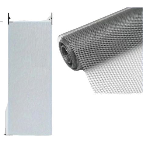 Zanzariera, plastica resistente, facile da installare, grigia, 80x500 cm (1/2)