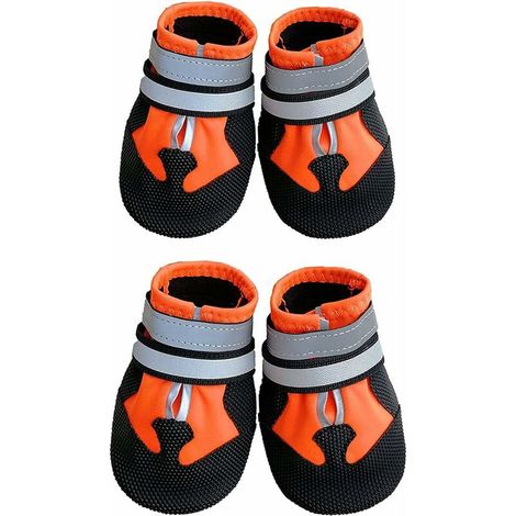 Schützende Hundestiefel, Hundestiefel, 4er-Pack wasserdichte Hundeschuhe, für Beagle, kleine Bulldogge, Cocker Spaniel, Corgi (S) (1/5)