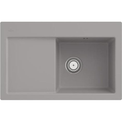 Subway 45 flat, Éviers à encastrement affleurant, 745 x 475 mm, Disponibleavec égouttoir à droite ou à gauche, Installation à fleur dans plan de travail en pierre naturelle ou reconstituée, Évier non 