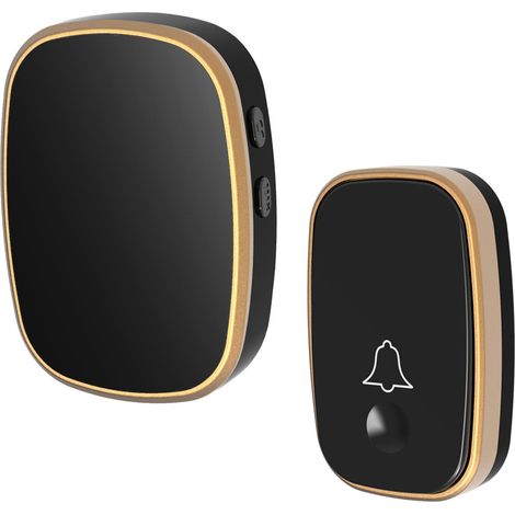 Sonnette électronique intelligente sans fil, étanche, à longue portée, avec commande par secousse et sonnerie « ding-dong ».-AquaForge