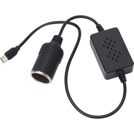Adaptateur de prise allume-cigare de voiture 12V, câble d'alimentation pour caméra de tableau de bord, GPS, bandes lumineuses Led, électronique automobile, Type C (1/5)