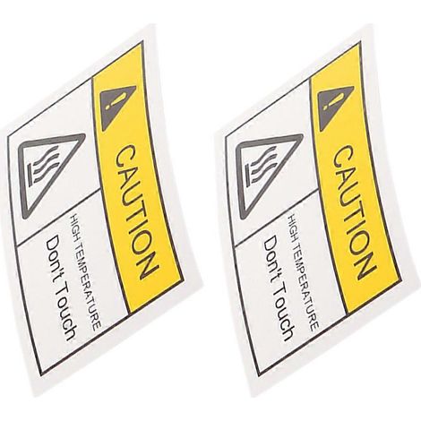 Étiquette d'avertissement de température élevée, autocollant de surface haute température, 10 feuilles pour la protection de la sécurité (1/5)