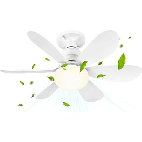 Ventilateur de plafond avec éclairage et télécommande, 52 cm, LED 40 W à intensité variable, douille E27 (1/5)