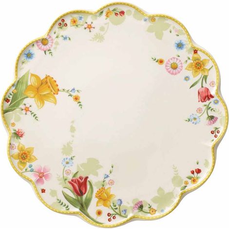 Villeroy & Boch - Spring Awakening Vassoio Per Dolci E Torte Giallo,Verde, Piatto Per Torta, Pasqua Decorazioni, Porcellana Premium (1/3)