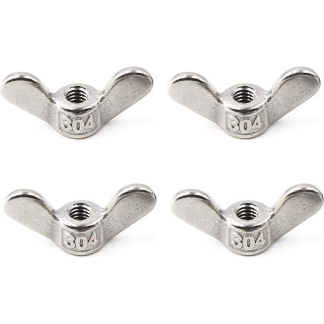 M12 Flügelmutter aus Edelstahl 304, Handdrehmutter, Hardware-Befestigungen (4 Stück) (1/2)