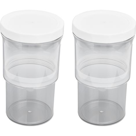 Lot de 2 boîtes de conservation sous vide rétractables et réglables avec couvercle, idéales pour la cuisine et la maison. (1/5)