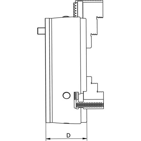 Mandrin à crémaillère à trois mors DURO-T avec dispositif de centrage cylindrique DIN 6350, Taille : 315 mm, Pouces 12.1/2 (1/5)
