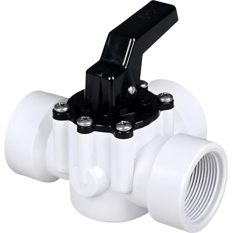 Vanne de dérivation 1-1/2" pour piscine, filetage femelle CPVC - Poignée rotative à 360° - Vanne de répartition pour piscines, spas, chauffages (1/5)