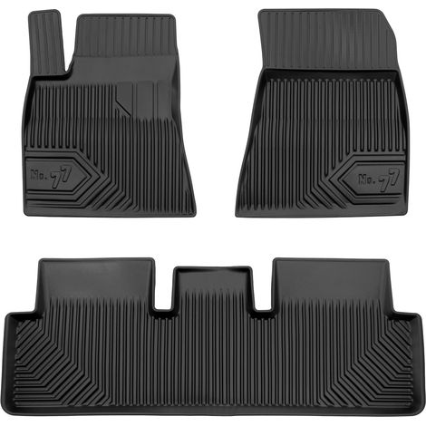 Tapis de Sol de Voiture No.77 pour Tesla Model 3 2017-2023 Pre-FL TPE Noir 3Pcs (1/5)