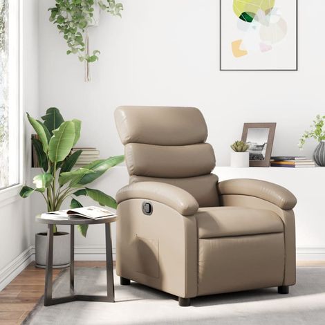 vidaXL Fauteuil inclinable Cappuccino Similicuir (1/7)