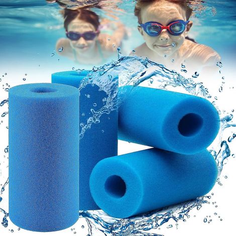 ponge Filtrante Type A, Lot De 4 Filtres De Piscine En Mousse, Cartouches De Filtres De Piscine Pour Intex Type A, Rutilisable Cartouche De Filtre (1/5)