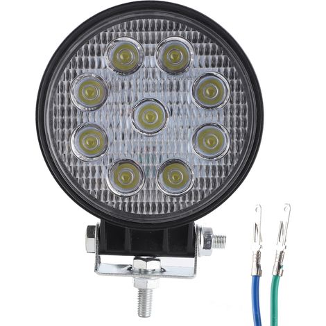 9 LEDs, 27 W, 6000 K, 2700 lm, IP67 Hochleistungs-Arbeitsleuchte für ATV, UTV und LKW (1/5)