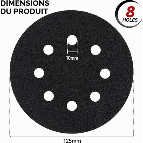 Protective bracket Ø 125 mm 8 holes, to protect sanding trays