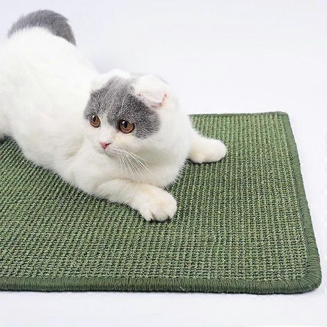 Tapis à griffer pour chat en sisal, griffoir antidérapant, protège vos meubles et canapés, 40 x 60 cm, couleur aléatoire (1/5)