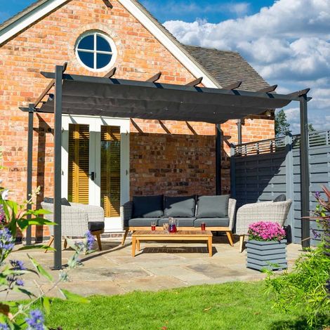 Rowlinson Venetian 4x3m Canopy Grey