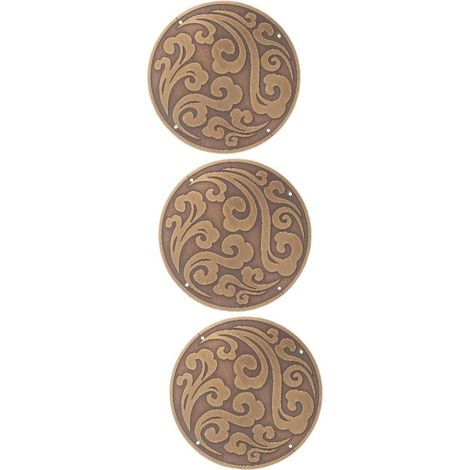 jojofuny Lot de 3 appliques en laiton sculpté pour portes (1/5)