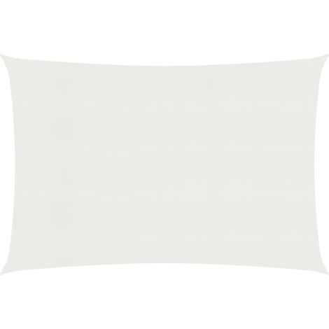 Voile toile d'ombrage parasol 160 g/m² 3 x 6 m PEHD blanc